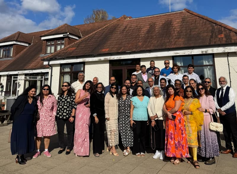 Group photo of alumni at the first get-together